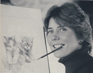 Joni Eareckson tekent met haar mond