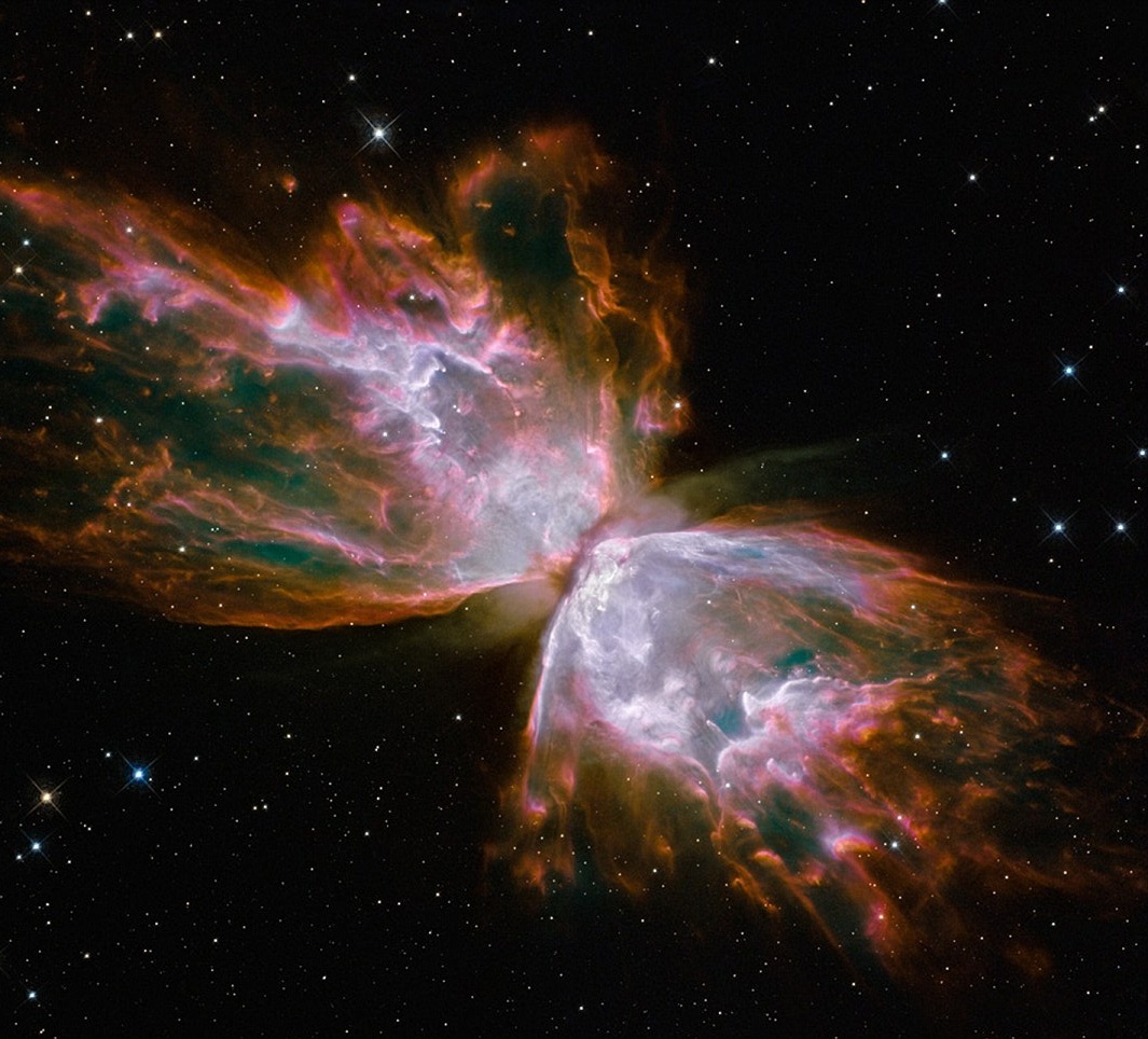 De Vlindernevel (NGC 6302), ook wel de Insektnevel genoemd, in het sterrenbeeld Schorpioen